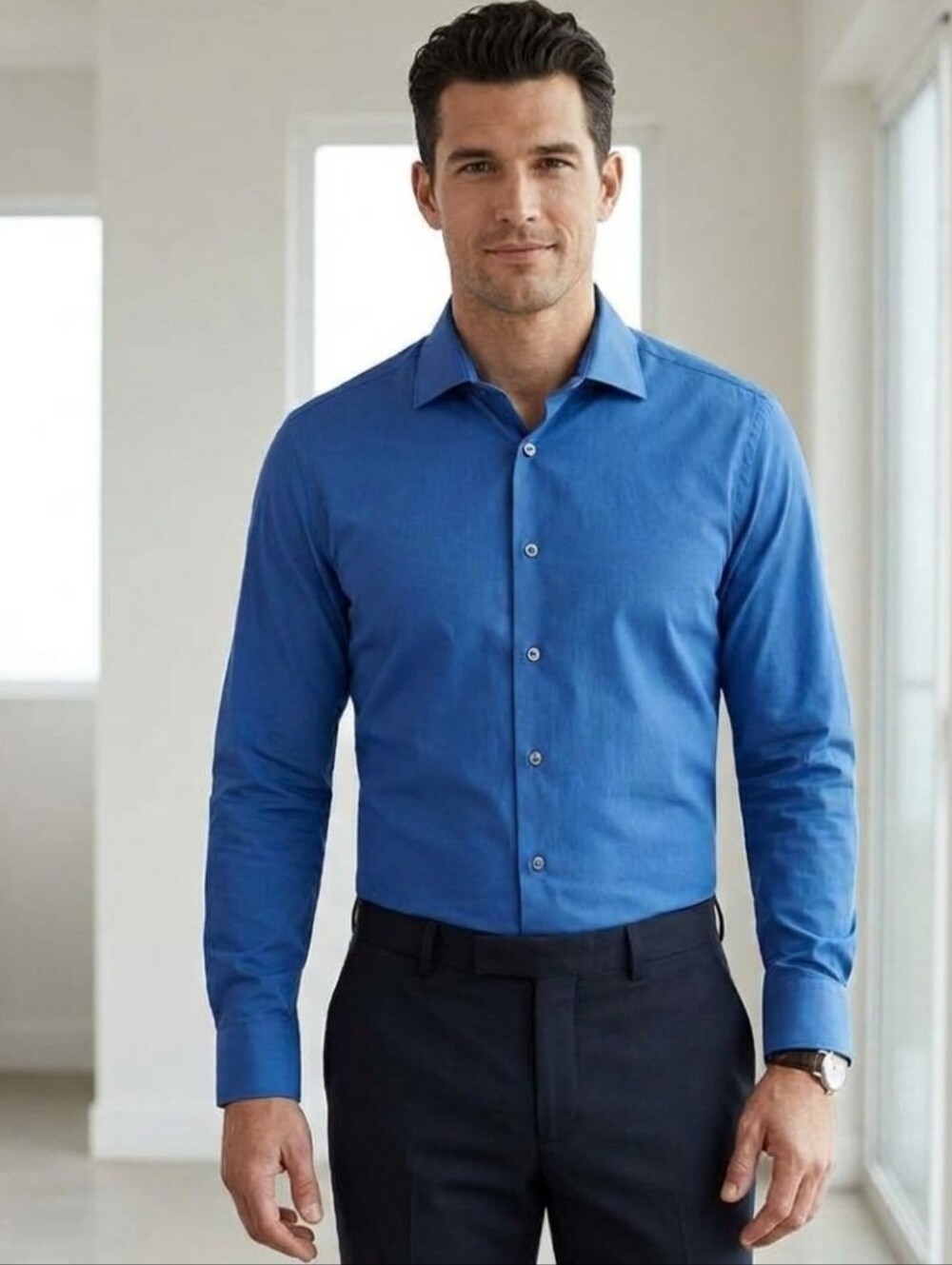 16👔Calvin Klein Navy Dress Shirts Gift